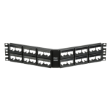 Panel de Parcheo Modular Mini-Com (Sin Conectores), Angulado, Sin Blin