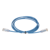 Cable de Parcheo TX6, UTP Cat6, Diámetro Reducido (28AWG), Color Azul,