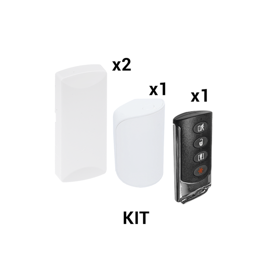 KIT Básico Sensores Inalámbricos - Incluye 2 Contactos Magnéticos, 1 P