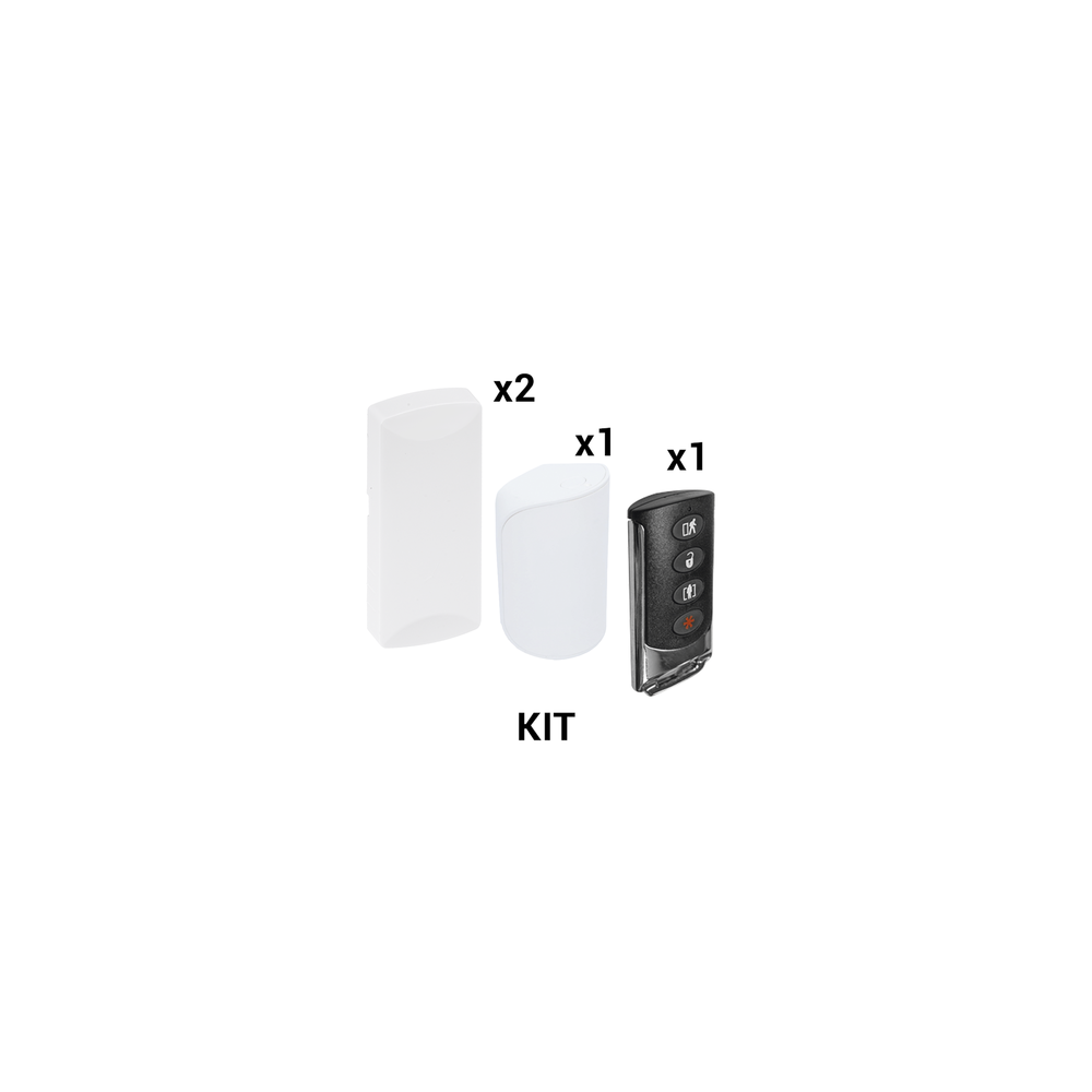KIT Básico Sensores Inalámbricos - Incluye 2 Contactos Magnéticos, 1 P