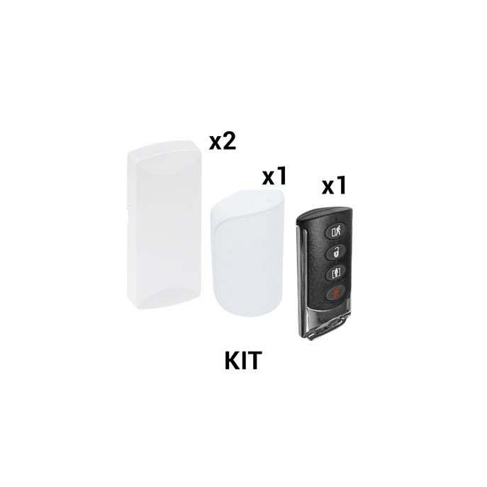 KIT Básico Sensores Inalámbricos - Incluye 2 Contactos Magnéticos, 1 P