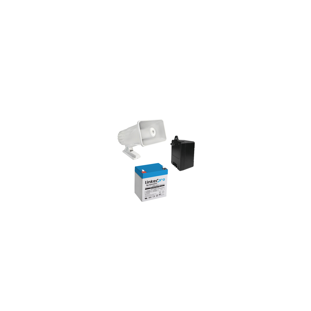 Kit de accesorios con Bateria 5.5 Ah, Transformador 16.5Vca y sirena d