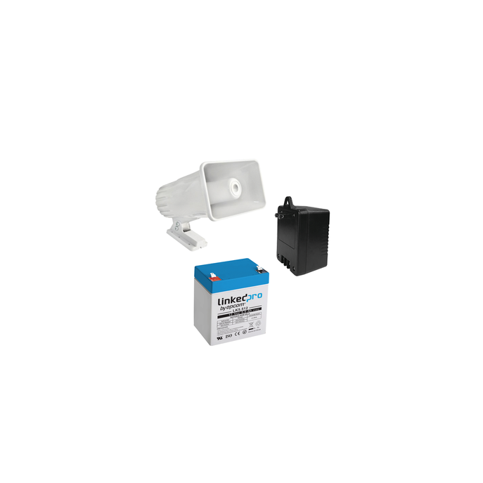Kit de accesorios con Bateria 5.5 Ah, Transformador 16.5Vca y sirena d