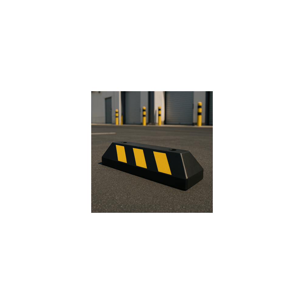 Tope D/ Estacionamiento Vehicular / Hule Reciclado / 55cm / Color Negr