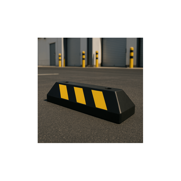 Tope D/ Estacionamiento Vehicular / Hule Reciclado / 55cm / Color Negr