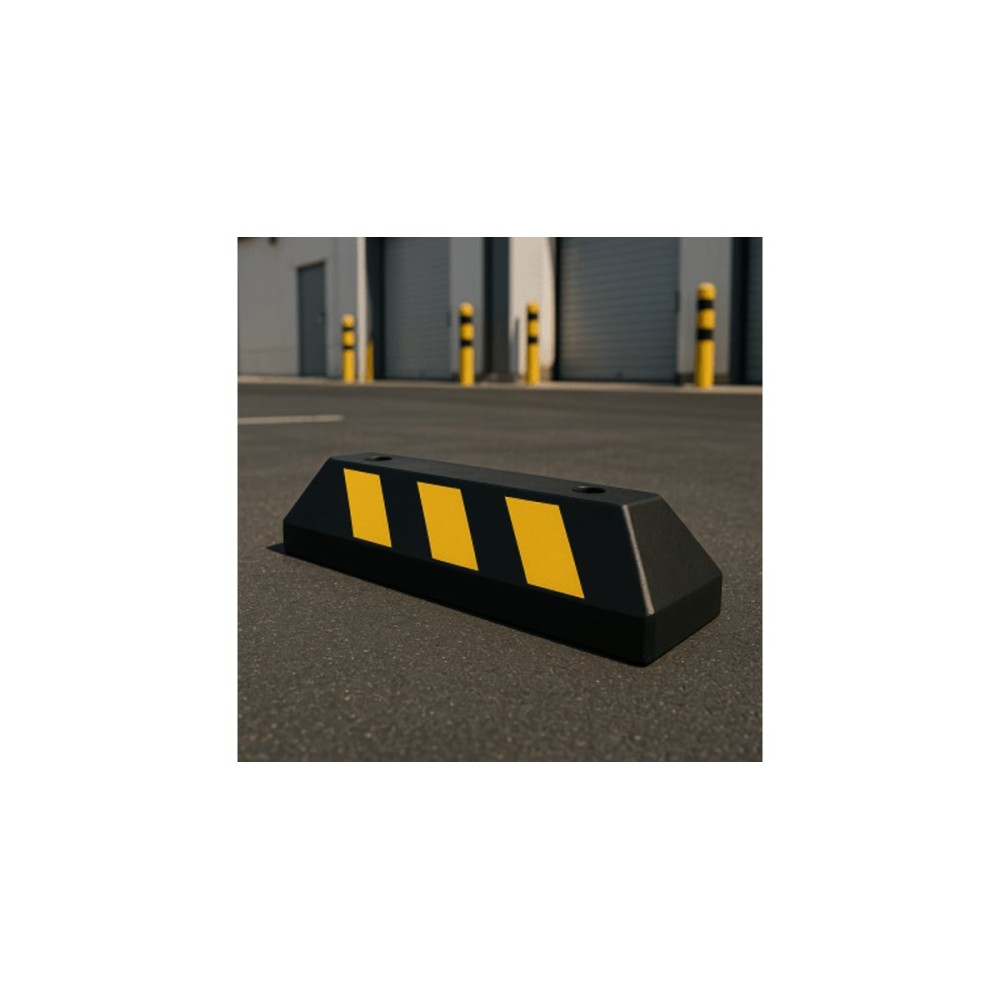 Tope D/ Estacionamiento Vehicular / Hule Reciclado / 55cm / Color Negr