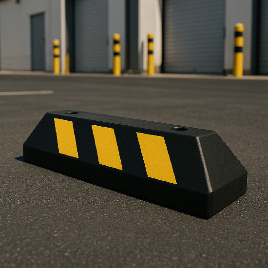Tope D/ Estacionamiento Vehicular / Hule Reciclado / 55cm / Color Negr