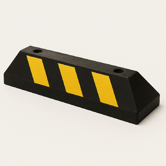 Tope D/ Estacionamiento Vehicular / Hule Reciclado / 55cm / Color Negr