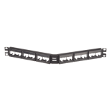 Panel de Parcheo Modular Mini-Com (Sin Conectores), Angulado, Sin Blin