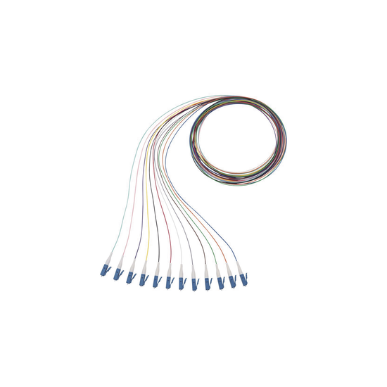 Kit de 12 Pigtails con Conector LC, Monomodo 9/125 OS2, 900um, de 1 Me