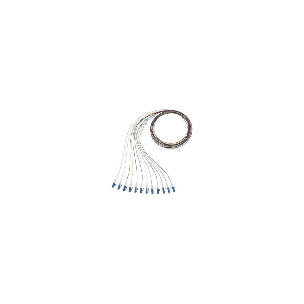 Kit de 12 Pigtails con Conector LC, Monomodo 9/125 OS2, 900um, de 1 Me