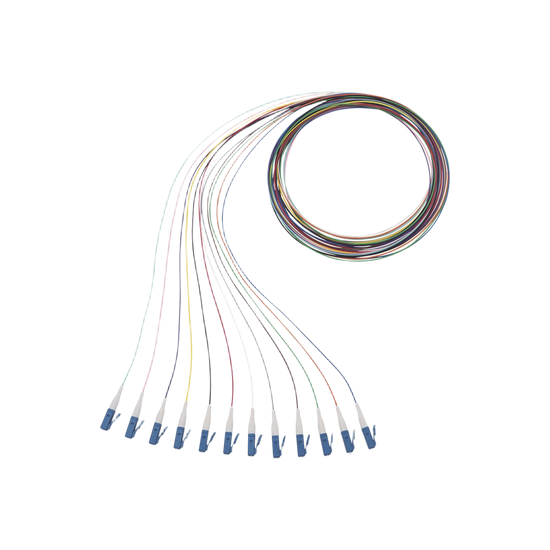 Kit de 12 Pigtails con Conector LC, Monomodo 9/125 OS2, 900um, de 1 Me