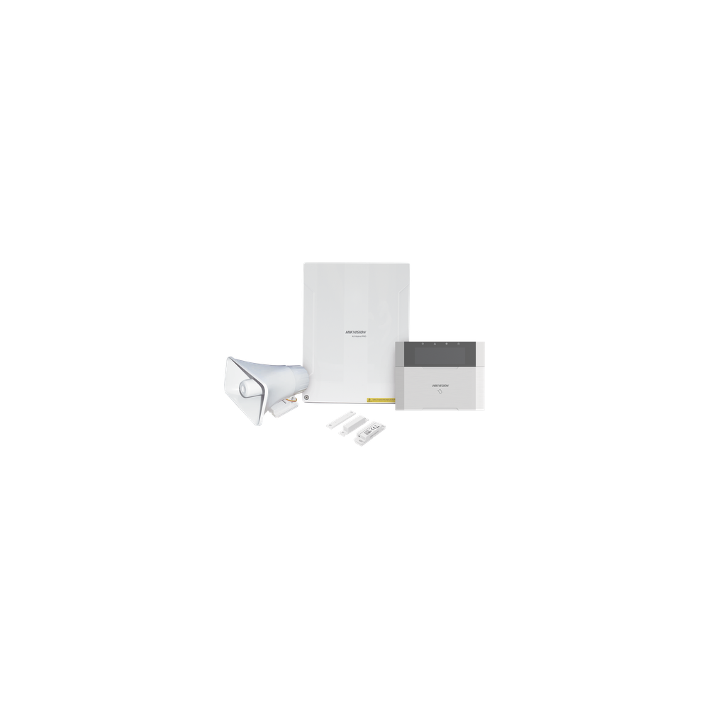 Kit Panel de Alarma Híbrido / 64 Zonas / Teclado LCD con Lector de Tag