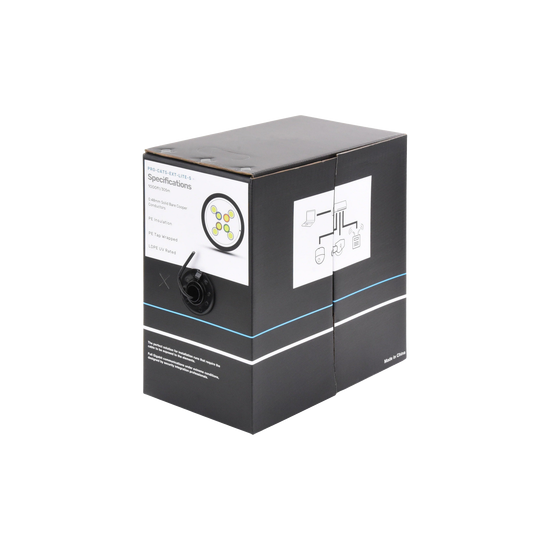 Bobina de Cable de 305 Metros (1000 Pies), Cat5e, Color Negro, Sin Bli