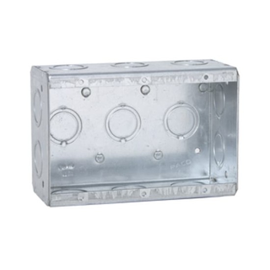 Caja Multigang de 3 Gangs / Profundidad de 2-1/2" / 16 Entradas de 1/2