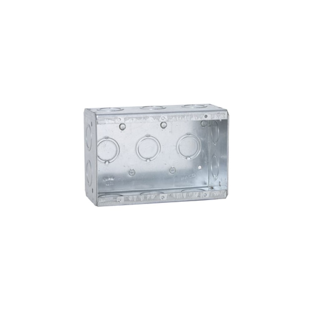 Caja Multigang de 3 Gangs / Profundidad de 2-1/2" / 16 Entradas de 1/2