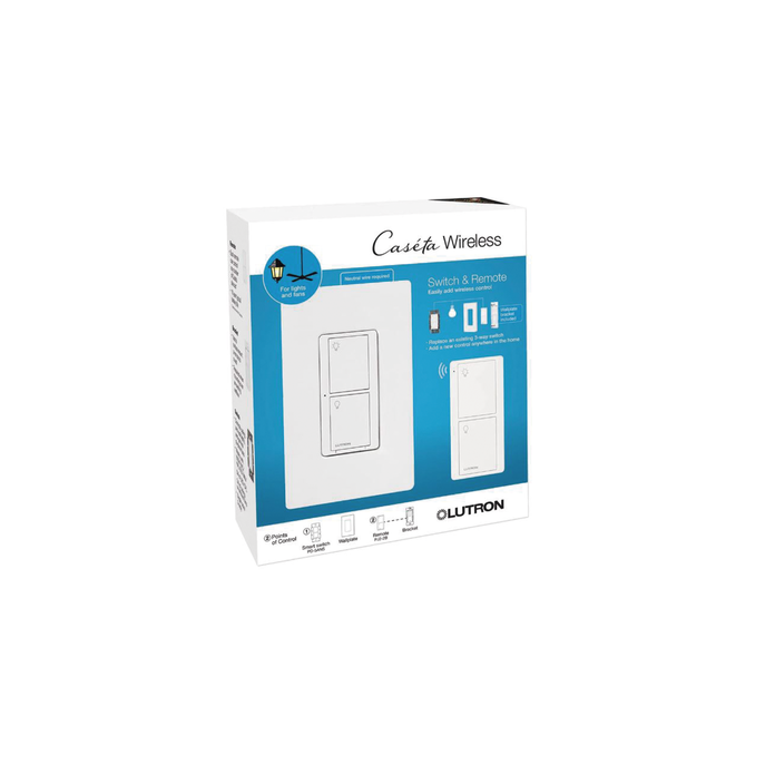 (Caseta Wireless) Kit, Apagador, base para empotrar en pared el contro