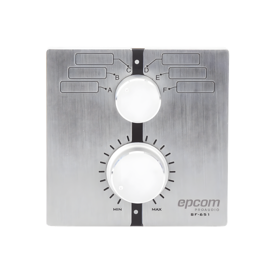 Control de Volumen Remoto con Selector de Canales | Compatible con Amp
