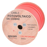 Carrete de 500 Metros / Cable Fotovoltaico Rojo / Material COBRE / 6mm
