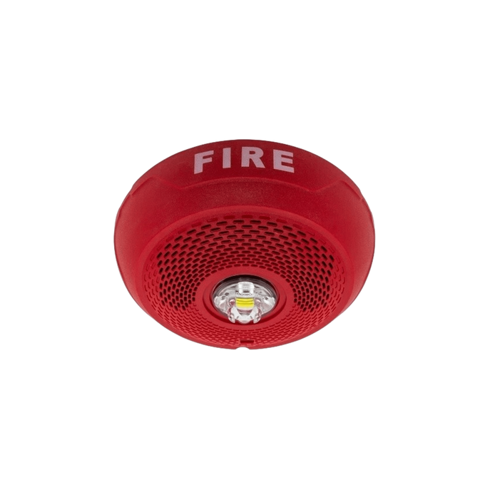 Bocina con Lámpara Estroboscópica LED / Montaje en Techo / Lente Rojo