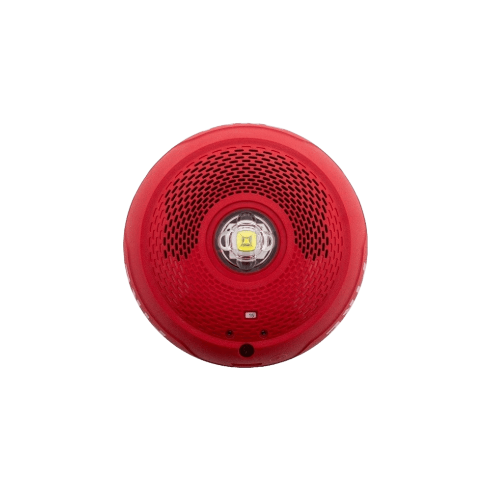 Bocina con Lámpara Estroboscópica LED / Montaje en Techo / Lente Rojo