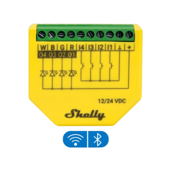 Controlador LED RGBW / Wi-Fi 2.4 GHz / 4 Canales / 12-24V / 12A / 288W