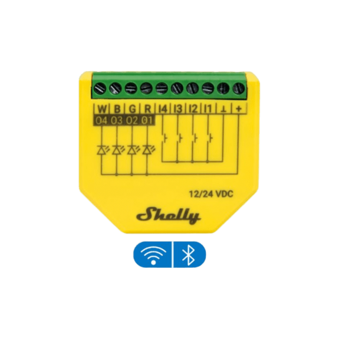 Controlador LED RGBW / Wi-Fi 2.4 GHz / 4 Canales / 12-24V / 12A / 288W