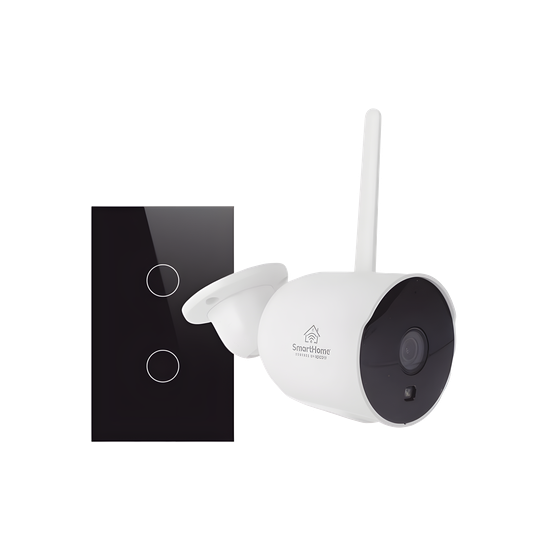 Kit Domótica WiFi / 1 Cámara + 1 Apagador Triple / 2.4 GHz / 800W por