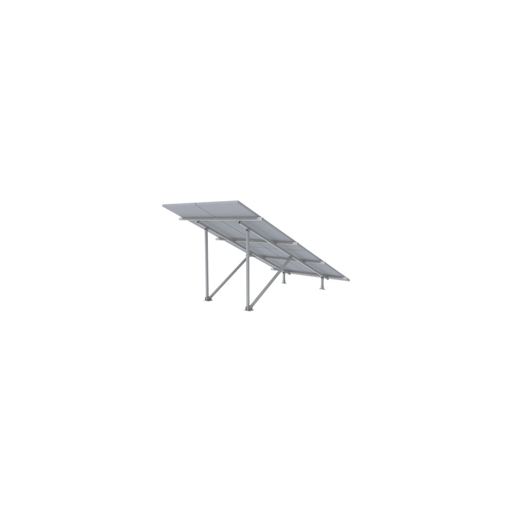 Montaje para Panel Solar / Riel 5 de 2.7m (8.9 ft) / 2x2 Módulos / Esp