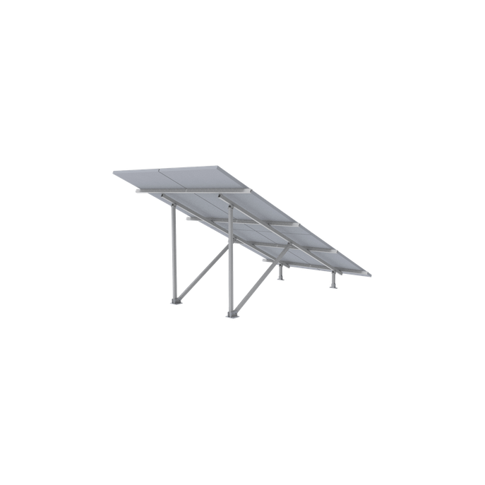 Montaje para Panel Solar / Riel 5 de 2.7m (8.9 ft) / 2x2 Módulos / Esp