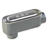 Caja oval roscada tipo LB de 1 1/4" (31.8 mm) incluye tapa y tornillos