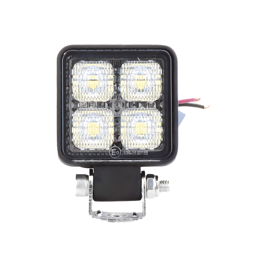 Luz de trabajo de 4 LED de 10 Watt, 12-24 Vcd, 800 lúmenes