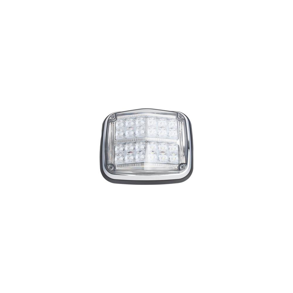 Luz de advertencia de 8 X 6", Color Rojo / Claro, SAE, IP67, Ideal par