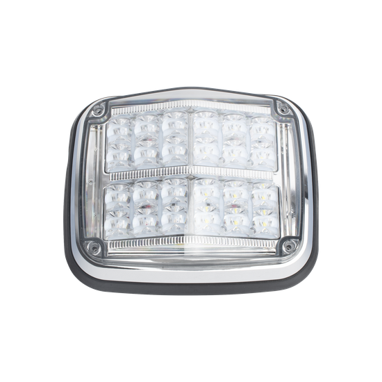 Luz de advertencia de 8 X 6", Color Rojo / Claro, SAE, IP67, Ideal par
