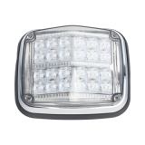 Luz de advertencia de 8 X 6", Color Rojo / Claro, SAE, IP67, Ideal par