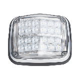 Luz de advertencia de 8 X 6", Color Rojo / Claro, SAE, IP67, Ideal par