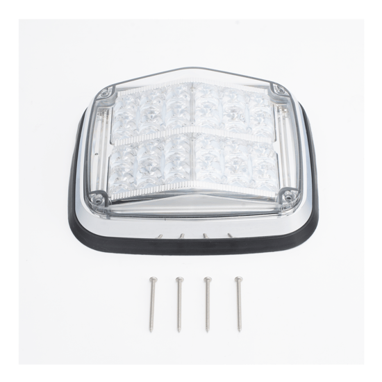 Luz de advertencia de 8 X 6", Color Rojo / Claro, SAE, IP67, Ideal par
