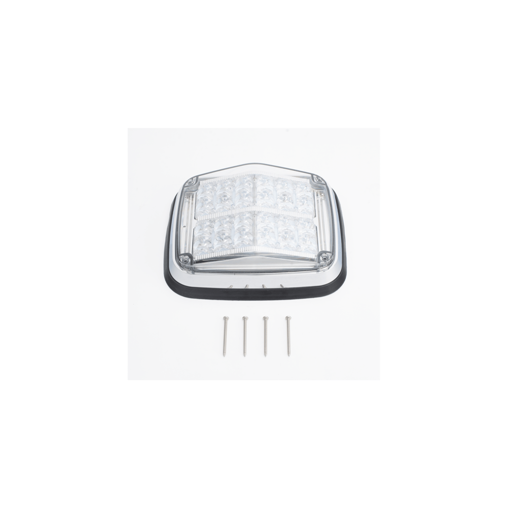 Luz de advertencia de 8 X 6", Color Rojo / Claro, SAE, IP67, Ideal par
