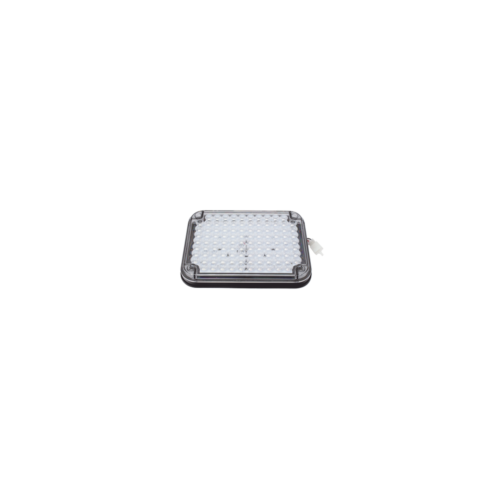 Luz de Advertencia de 9X7", Bicolor Rojo/Claro, Ideal para Ambulancias