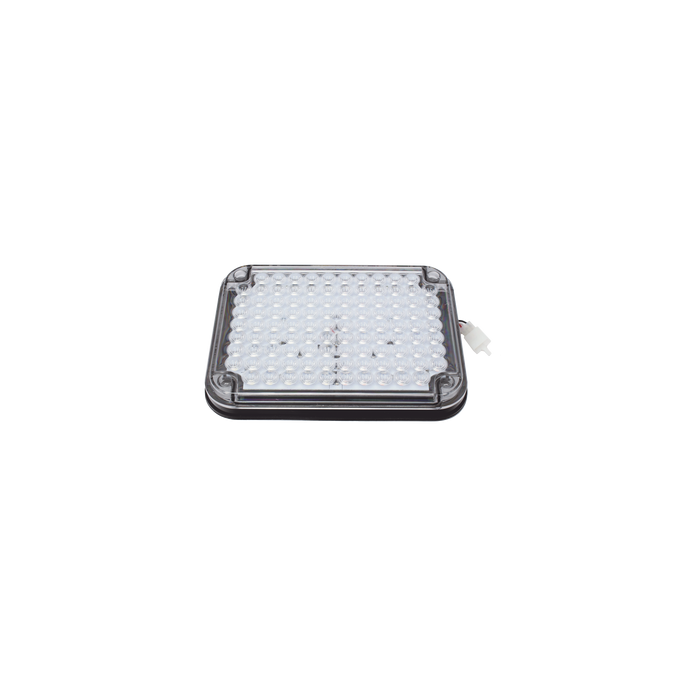 Luz de Advertencia de 9X7", Bicolor Rojo/Claro, Ideal para Ambulancias