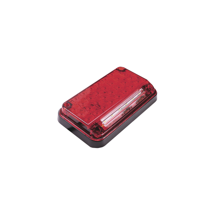 Luz de Advertencia de 7X4", Color Rojo, Con Luz de Trabajo, Ideal para