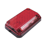 Luz de Advertencia de 7X4", Color Rojo, Con Luz de Trabajo, Ideal para