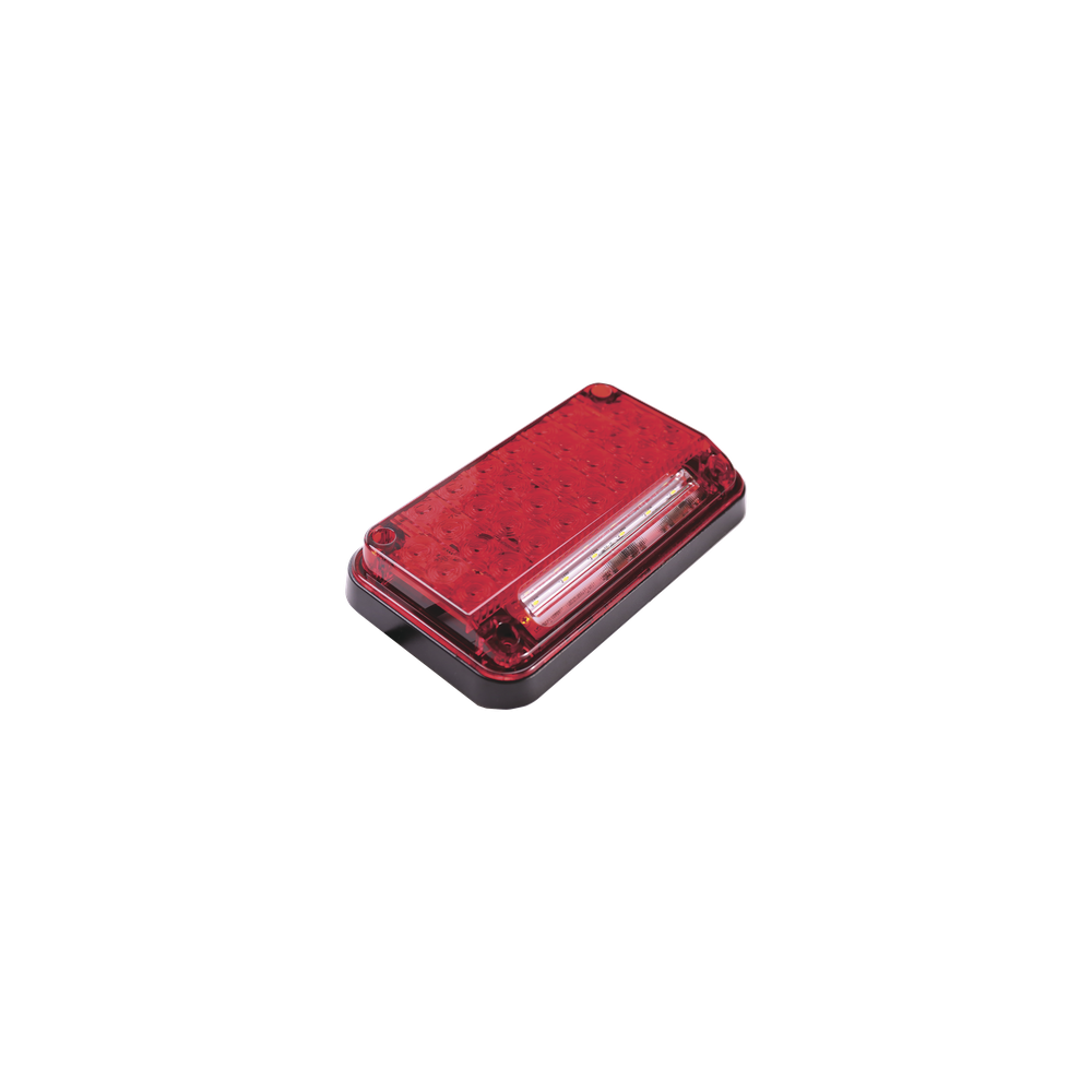 Luz de Advertencia de 7X4", Color Rojo, Con Luz de Trabajo, Ideal para