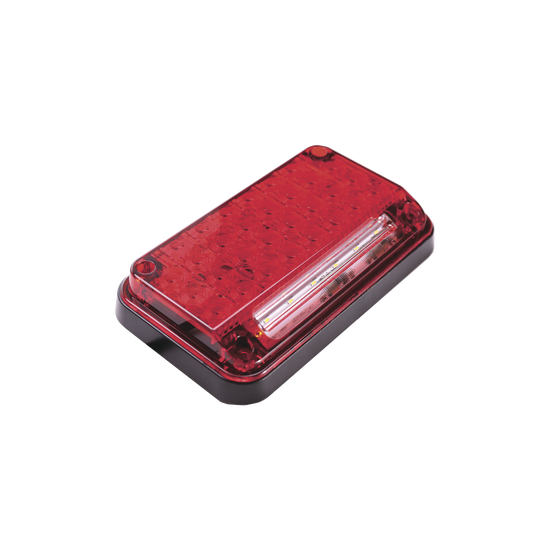 Luz de Advertencia de 7X4", Color Rojo, Con Luz de Trabajo, Ideal para
