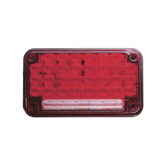 Luz de Advertencia de 7X4", Color Rojo, Con Luz de Trabajo, Ideal para