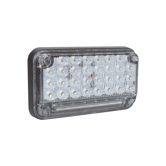 Luz de Advertencia de 7X4", Color Claro, Con Luz de Trabajo, Ideal par