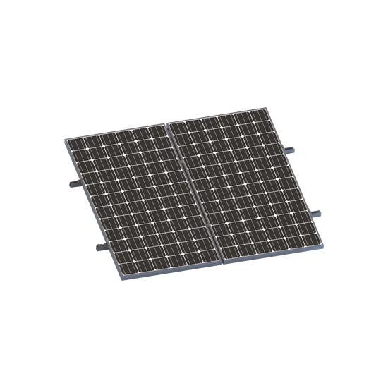 Kit de Minirieles / Soporte 1x2 Paneles Solares / Aluminio Anodizado /