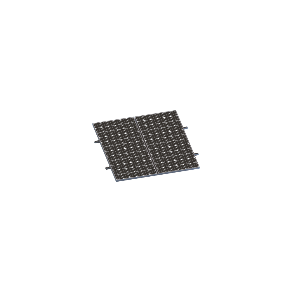 Kit de Minirieles / Soporte 1x2 Paneles Solares / Aluminio Anodizado /