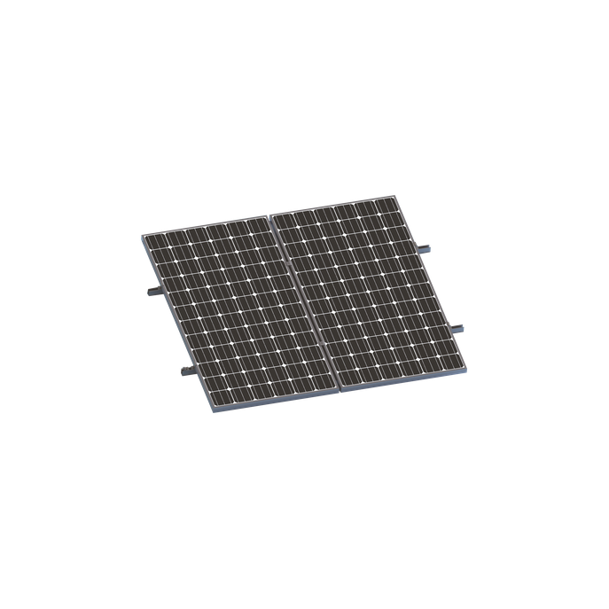 Kit de Minirieles / Soporte 1x2 Paneles Solares / Aluminio Anodizado /