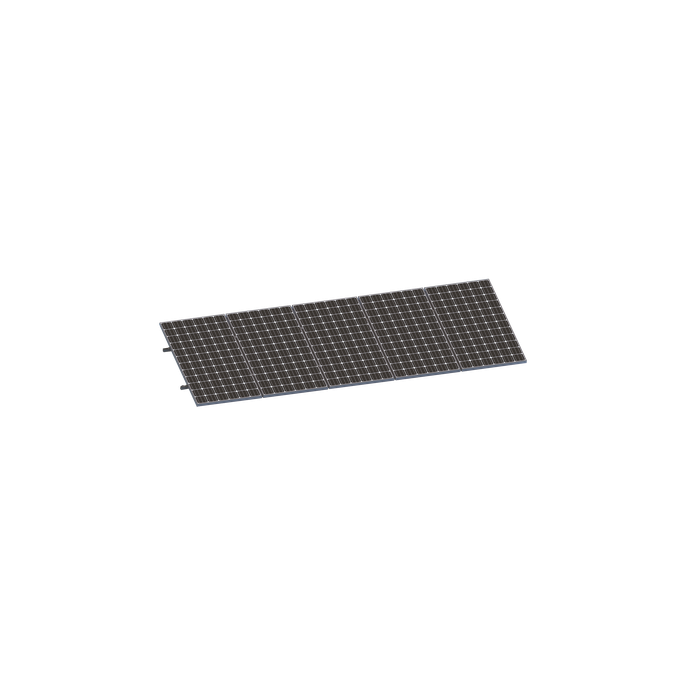 Kit de Minirieles para Panel Solar / Arreglo 1x5 / Módulos 35 mm / Fij